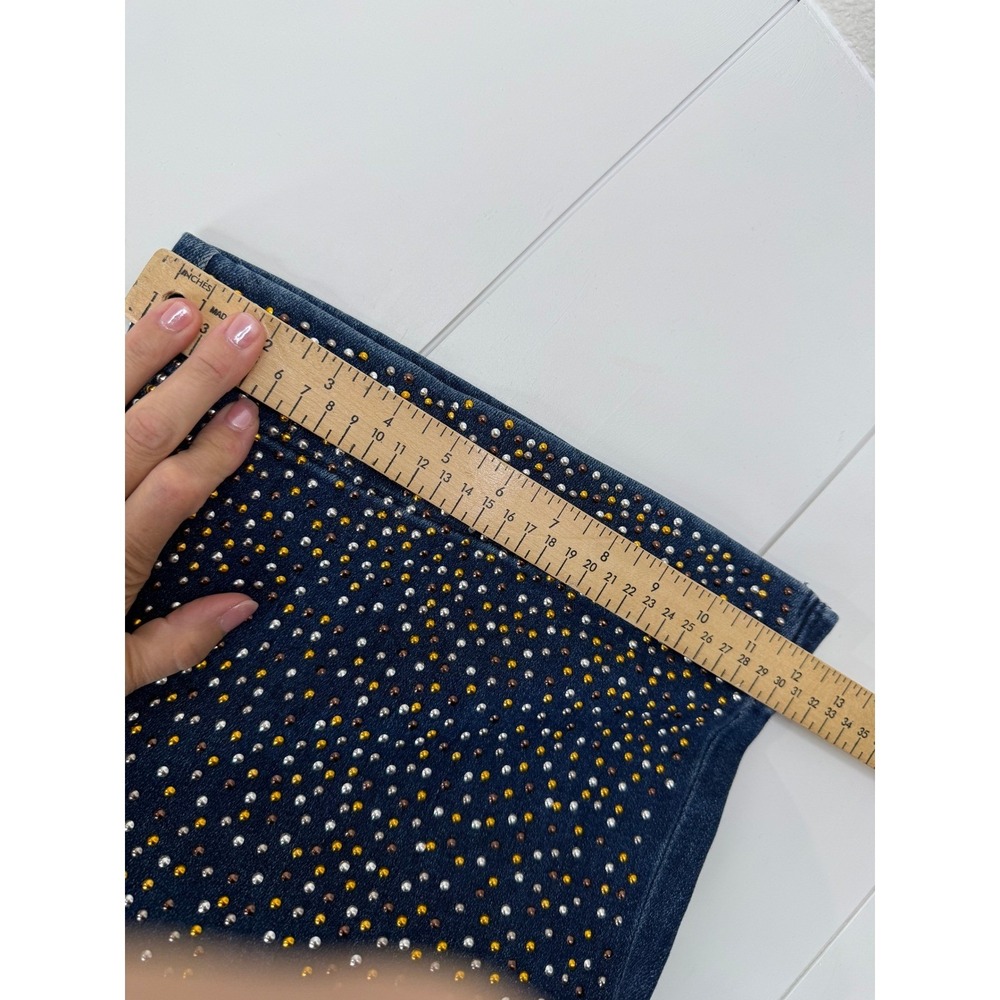 NWT Pilcro Anthropologie Retro Studded Low-Rise Flare Jeans 27 - Picture 11 of 12